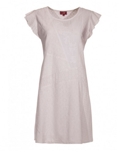 Robe baptême simple brodée blanche