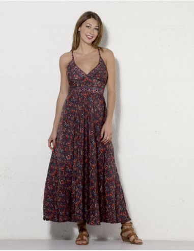 Robe longue dos nu printannière