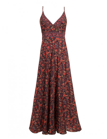 Robe longue dos nu printannière