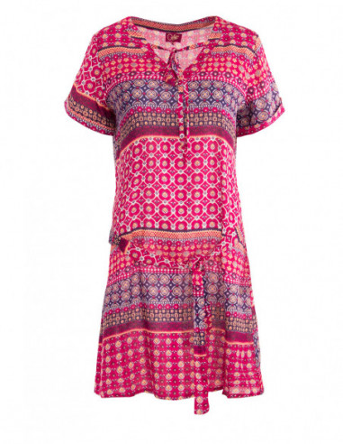 Robe ethnique légère manche courte