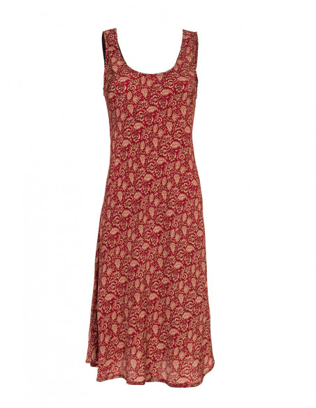 Robe courte légère imprimé Sari