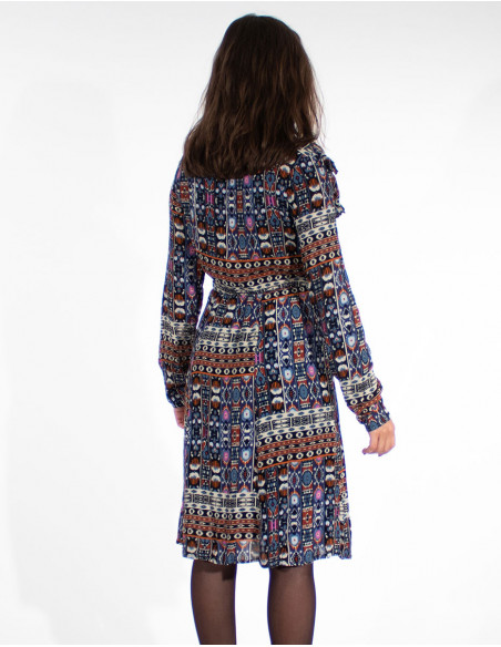 Ethnic dress with ruffles