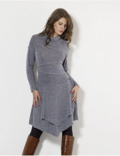 Dress with asymmetrical sides