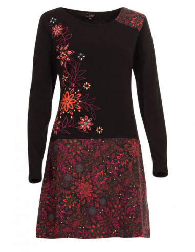 Spring dress with long sleeves