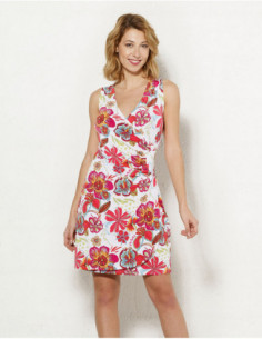 Robe courte cache coeur drapée