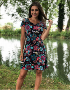 Short dress with flowers &...