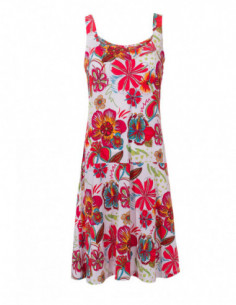 Robe estivale coupe basique avec motif tropical 2