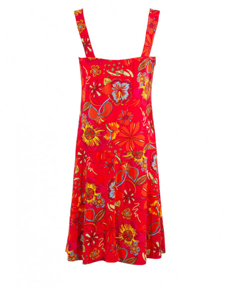 Summer dress and exotic flowers