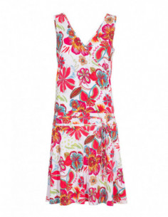 Robe courte volantée esprit tropical 2