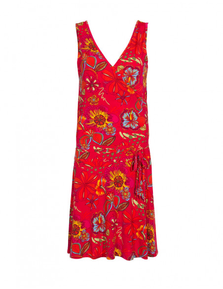 Very colorful flower dress