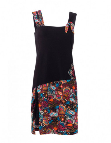 Robe courte à bretelles originale ethnique
