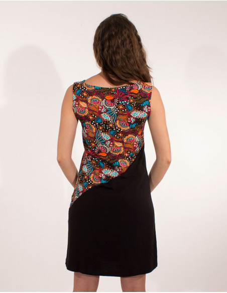 Flower print cotton dress