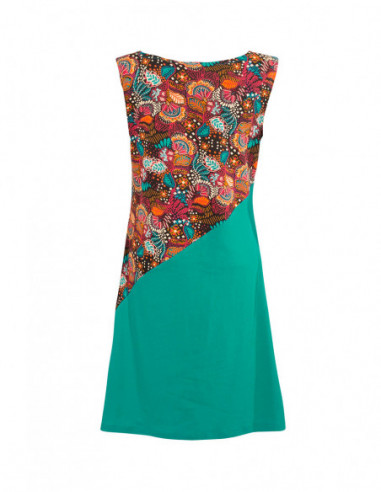 Flower print cotton dress