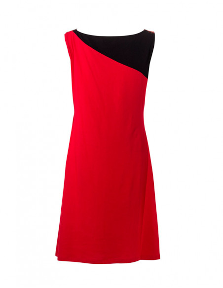 Robe en coton ethnique rouge