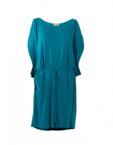 Robe courte chauve-souris manches fendues