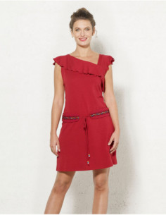 Robe courte gypsy asymétrique