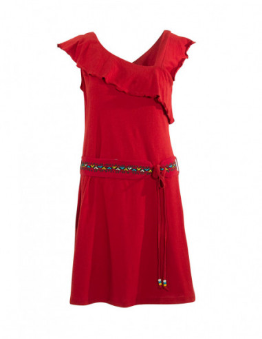 Robe courte gypsy asymétrique