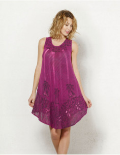 Dress with metallic tie and...