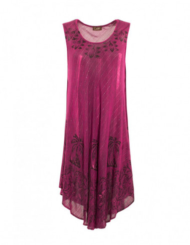 Robe avec liserés métallisés tie and dye