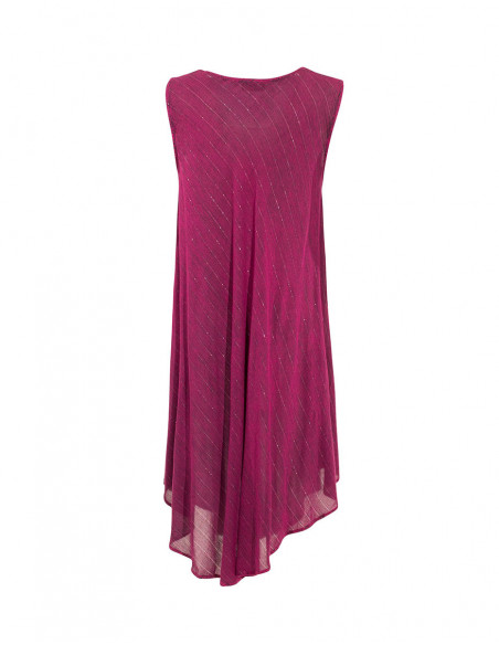 Robe avec liserés métallisés tie and dye
