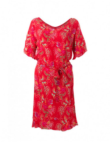 Large floral dress with small sleeves