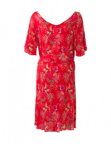 Large floral dress with small sleeves