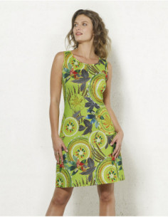 Robe courte sans manches motifs mandalas