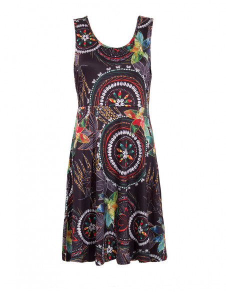 Colorful high waist dress