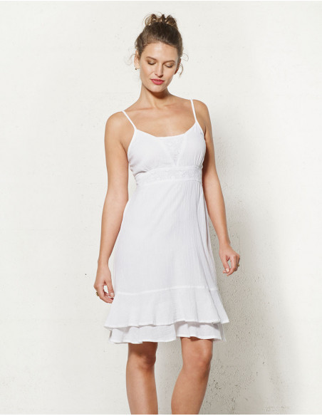 robe blanche romantique