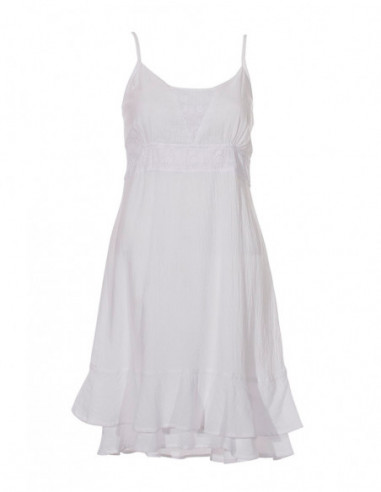 Romantic, chic and embroidered white dre