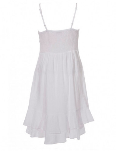 Robe blanche romantique, chic et brodée