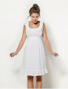 White bohemian dress with...