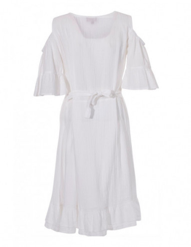 ambiance apparel Robe \u00e9paules nues blanc \u00e9l\u00e9gant Mode Robes Robes épaules nues 