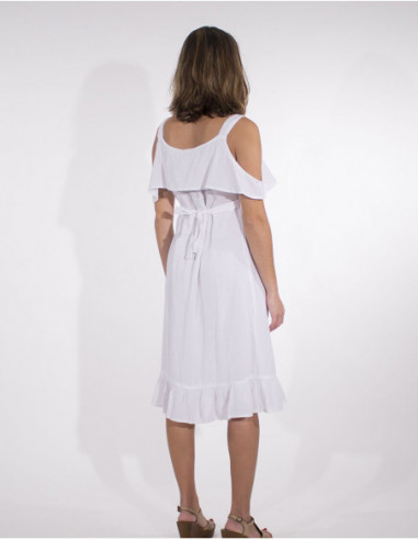 White boho and delicate dress