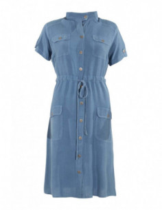 Robe courte chemise esprit jean stone wash pour femme 2