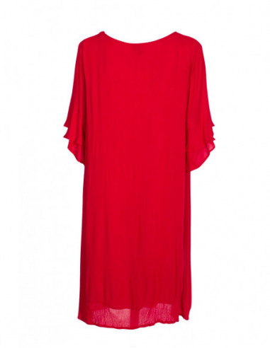 Loose dress in viscose crepe