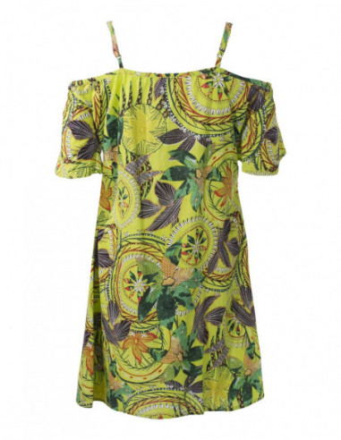 Tahitian print short dress