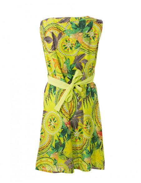 Colourful curved short dress