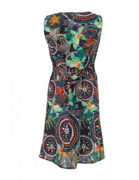 Colourful curved short dress