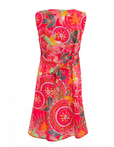 Robe courte d'été baba cool pour femme avec rosaces