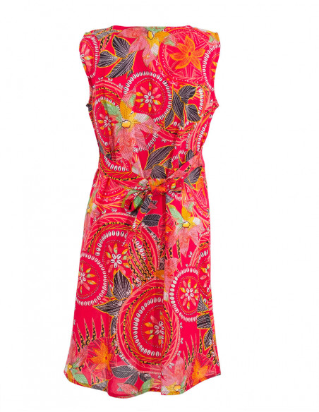 Colourful curved short dress