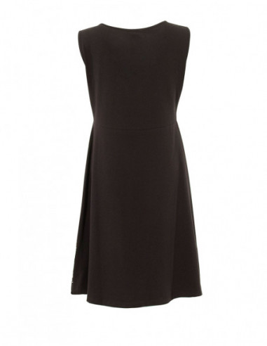 Robe courte sans manche chic et élégante noir dos
