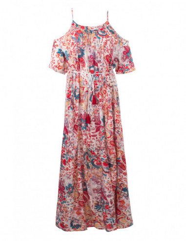 Robe longue romantique épaules dénudées