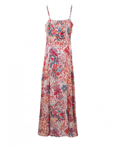 Retro dress with flowers and small butto
