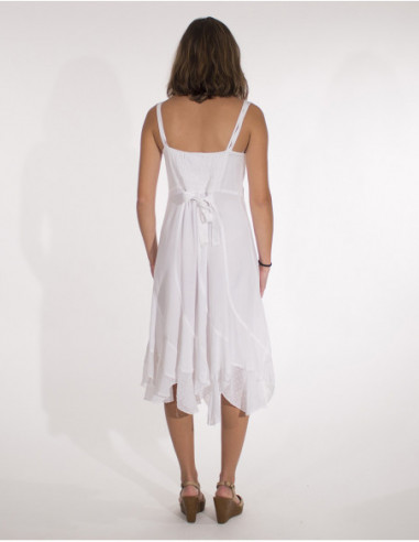 Stone wash dress w/ embroidery