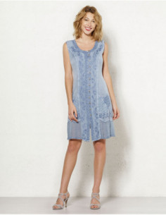 Stone wash shirt dress