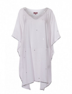 Robe poncho à sequins argentés 2