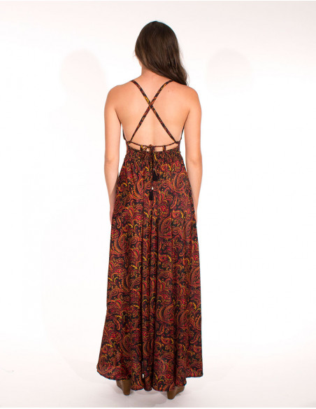 Bohemian dress with bollywood print