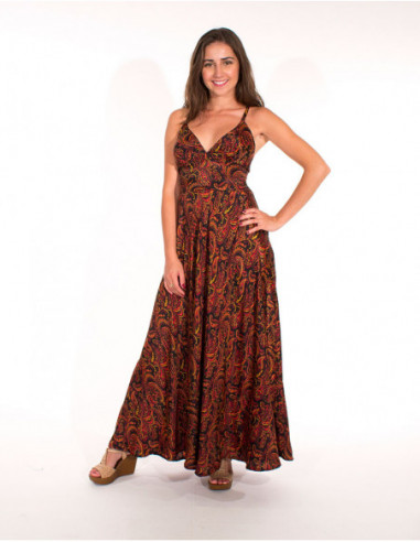 Bohemian dress with bollywood print