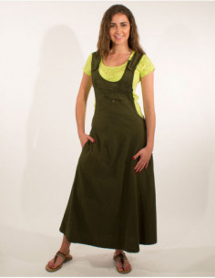 Plain cotton apron dress 2